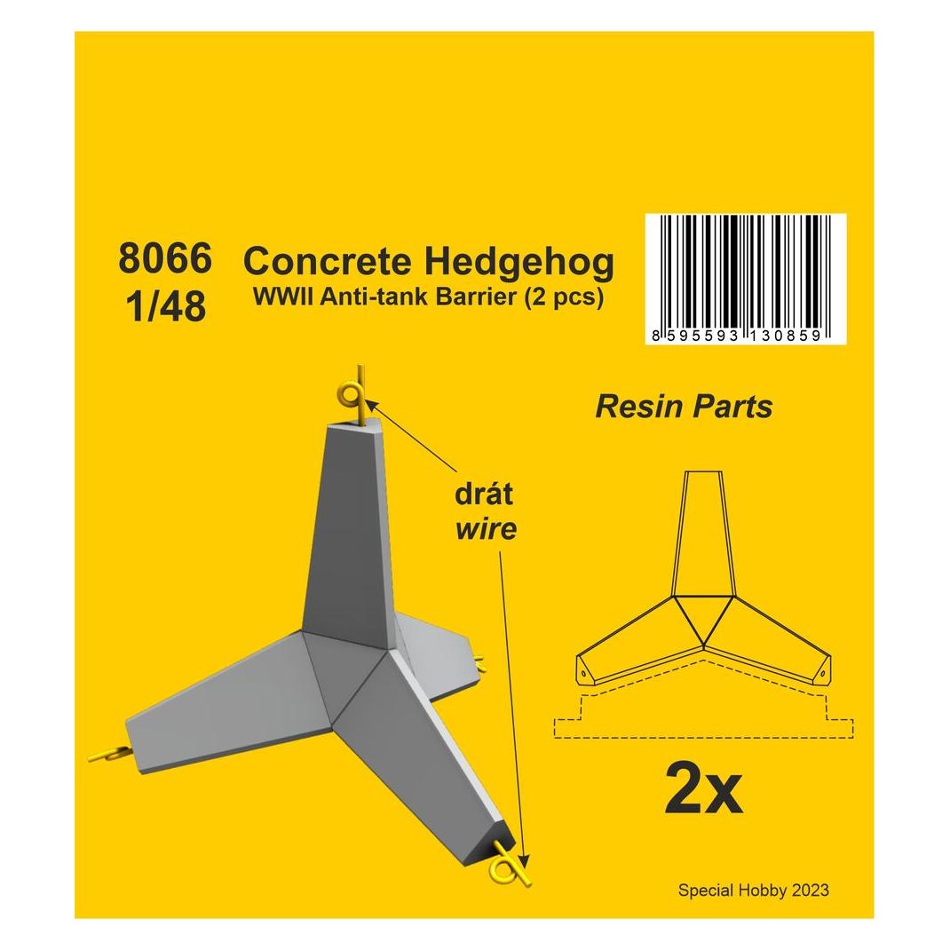CMK Concrete Hedgehog - WWII Anti-tank Barrier (2 pcs.) 1/48 (8066)