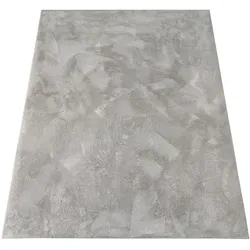 KURZFLORTEPPICH, einfarbig, aus Polyester, Grau, 160 x 220 cm