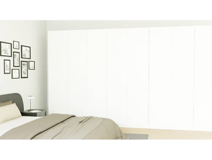 Großer Schlafzimmerschrank - Kleiderschrank, Groß mit Türen Premium Dekore Weiß
