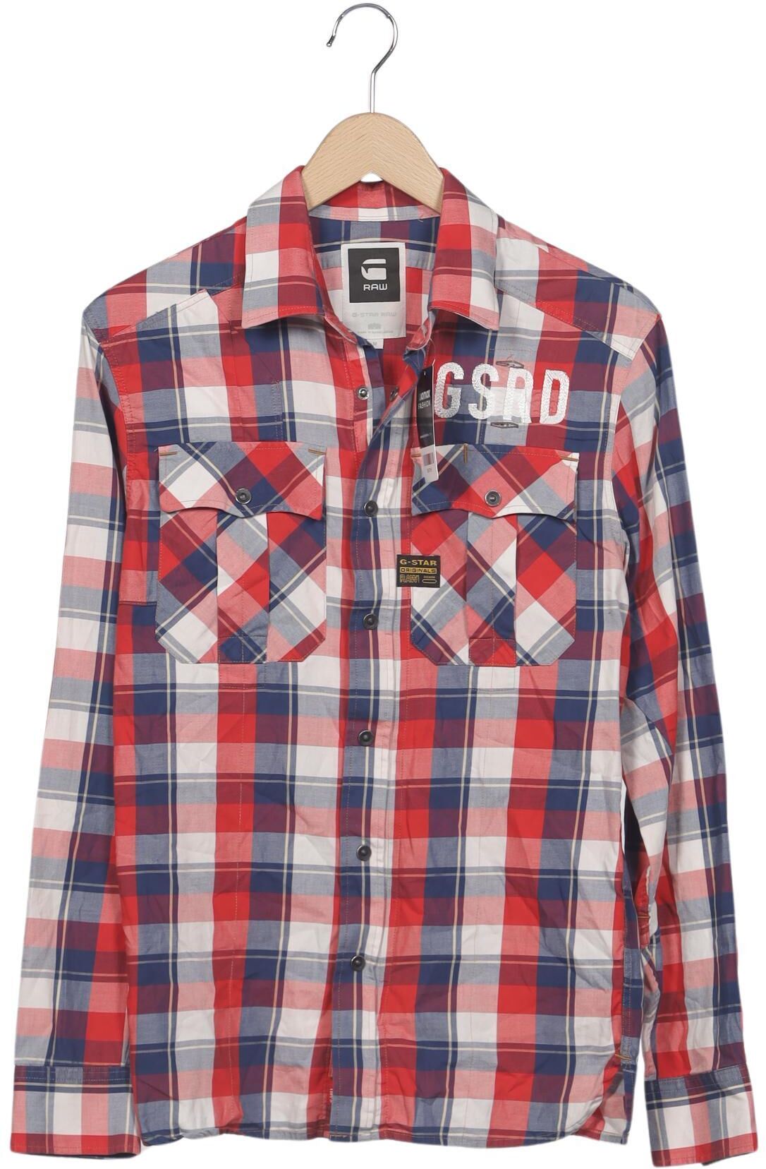 G Star RAW Herren Hemd, Mehrfarbig, Gr. M, Baumwolle - Second Hand
