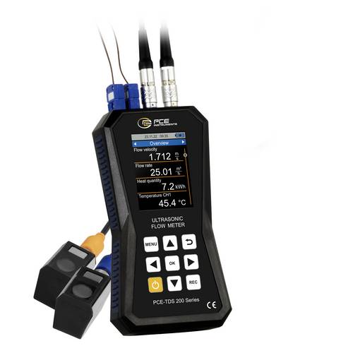 PCE Instruments Ultraschall-Durchflussmessgerät PCE-TDS 200+ S |Sensoren | Temperatur- Wärmeleistung- Wärmemengemessung