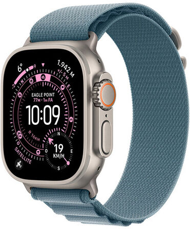 Apple Watch Ultra 3 GPS + Cellular 49mm Cassa Titanio con Alpine Loop Blu Chiaro - Medium