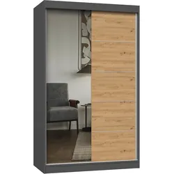 Kleiderschrank Iga 120 A/C ANTHRAZIT ARTISAN
