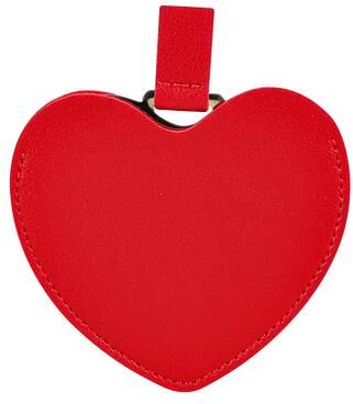 Fusion Finds PU Leather Compact Pocket Mirror Stainless Steel Credit Card Travel Makeup Mirror For Purse red