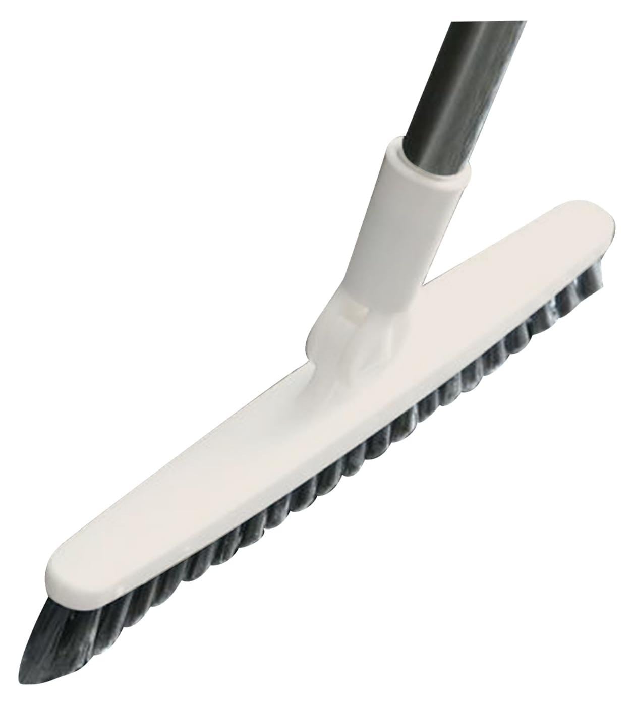 Witte Fugenoeffeningsborstel met handgreep van 88,5 cm voor het reinigen van voegen in de badkamer, keuken of op het balkon