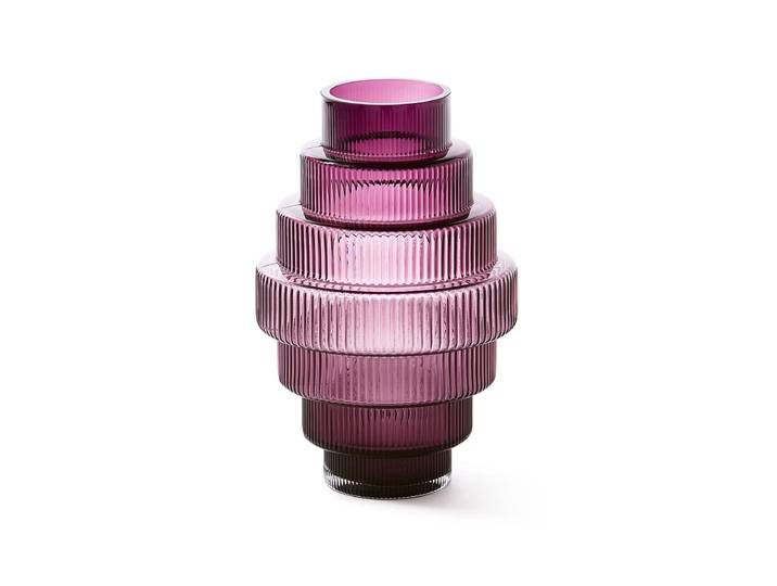 POLSPOTTEN - Steps Vase S, dunkles lila