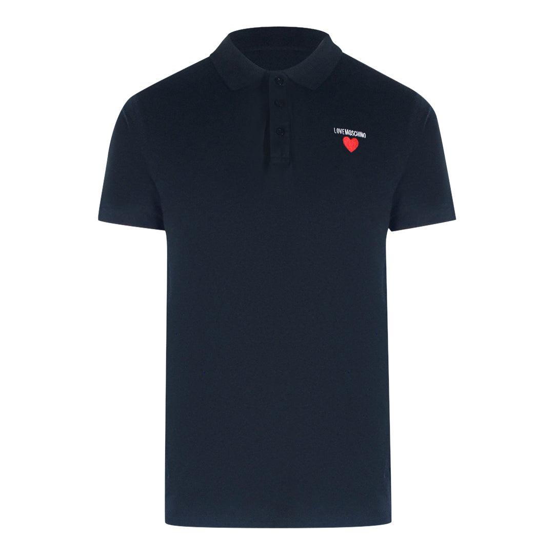 Love Moschino Poloshirt Mit Herzlogo In Marineblau