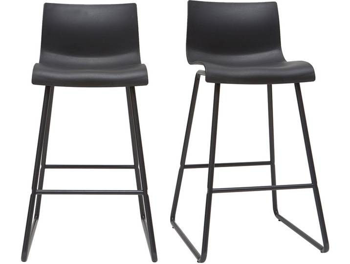Design-Barhocker Schwarz 65cm (2er-Set) ONA