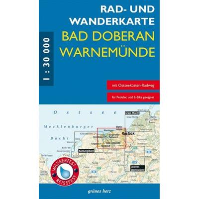 Rad- und Wanderkarte Bad Doberan, Warnemünde, Sonstige von , Grünes Herz, 978-3-86636-245-1
