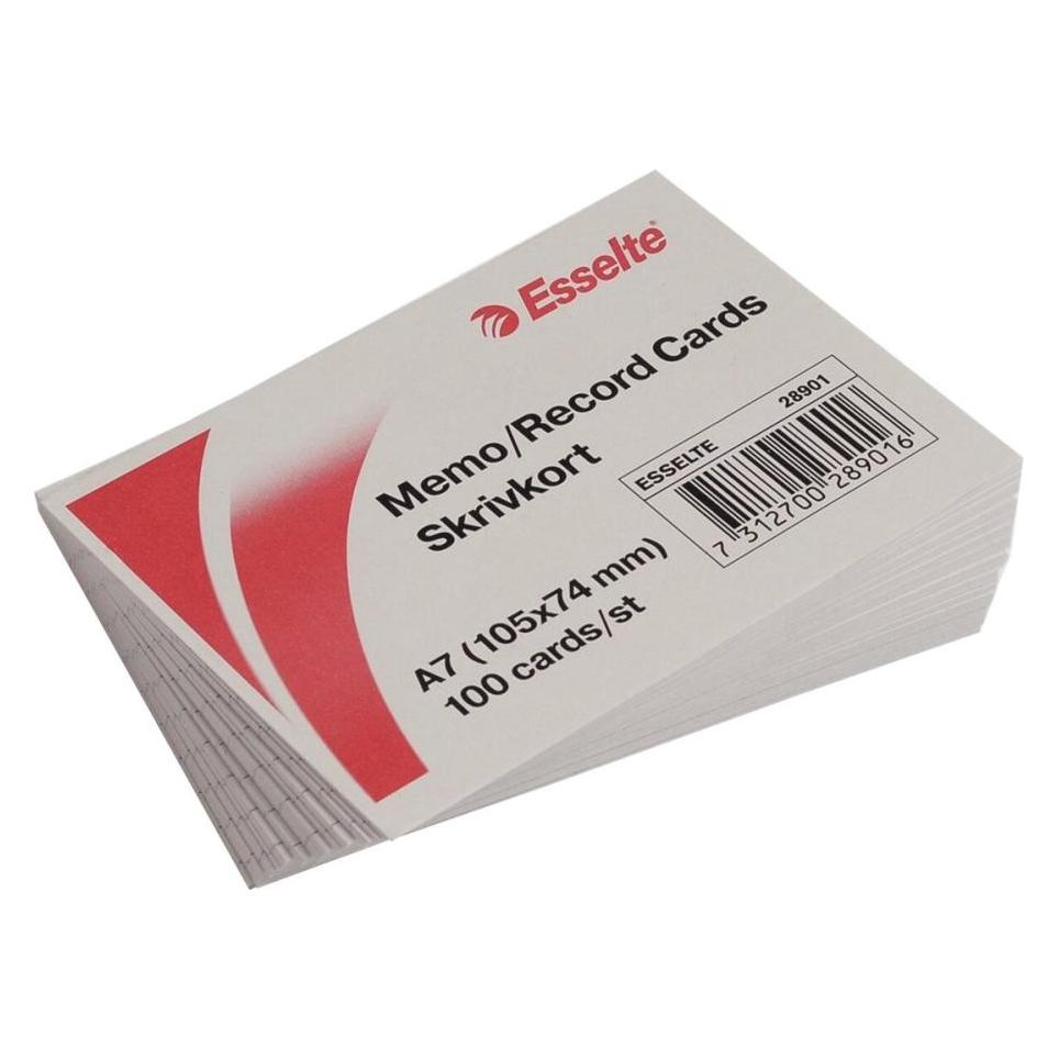 Esselte kartotekkort format A7 liniere (A7) (28901)