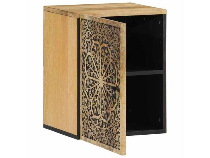 Bois Armoire murale de bain JILL Meuble WC murale 38x33x48cm bois massif manguier BB161