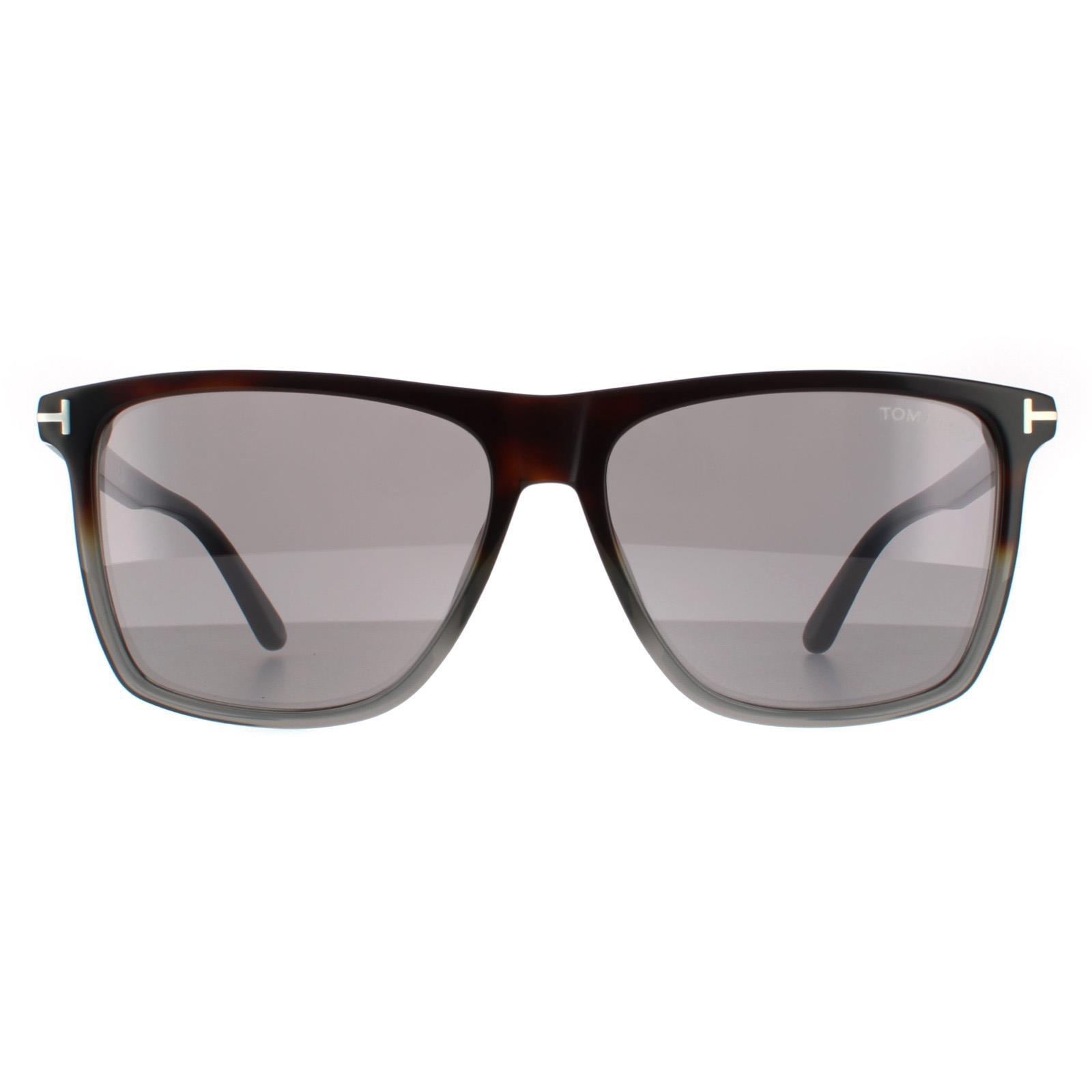 Tom Ford zonnebril Fletcher FT0832 55C gekleurde Havana Gray Mirror