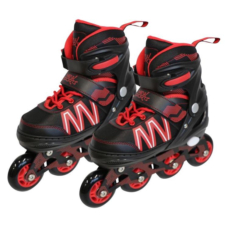 New Sports Inliner schwarz/rot ABEC 7, Grösse 31-34 (31) (73426863)