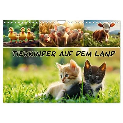 Tierkinder auf dem Land (Wandkalender 2026 DIN A4 quer), CALVENDO Monatskalender
