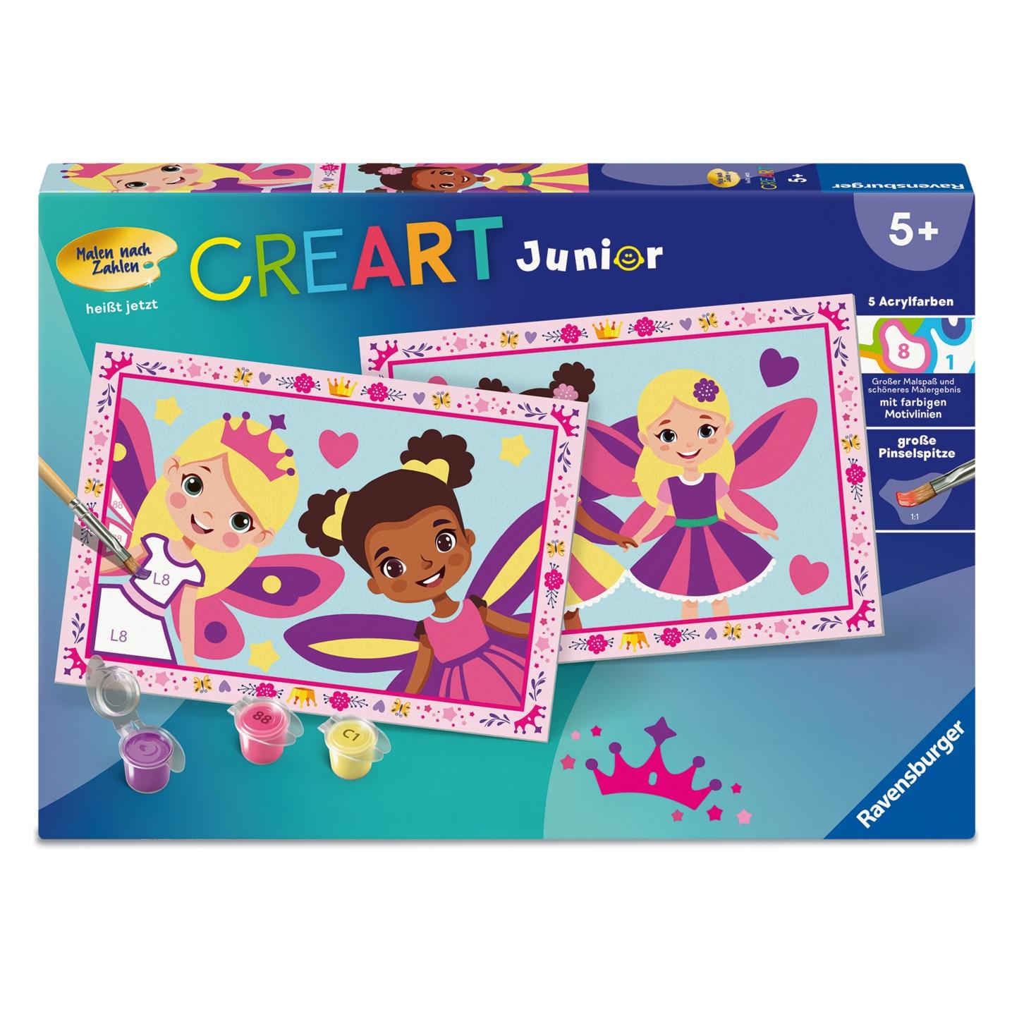 Ravensburger CreArt, Malen nach Zahlen Junior - Feen-Prinzessinnen (4005555231660-4005555231660)
