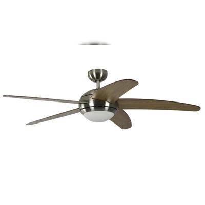 Pepeo Deckenventilator Melton Nickel / Ahorn mit Licht 132