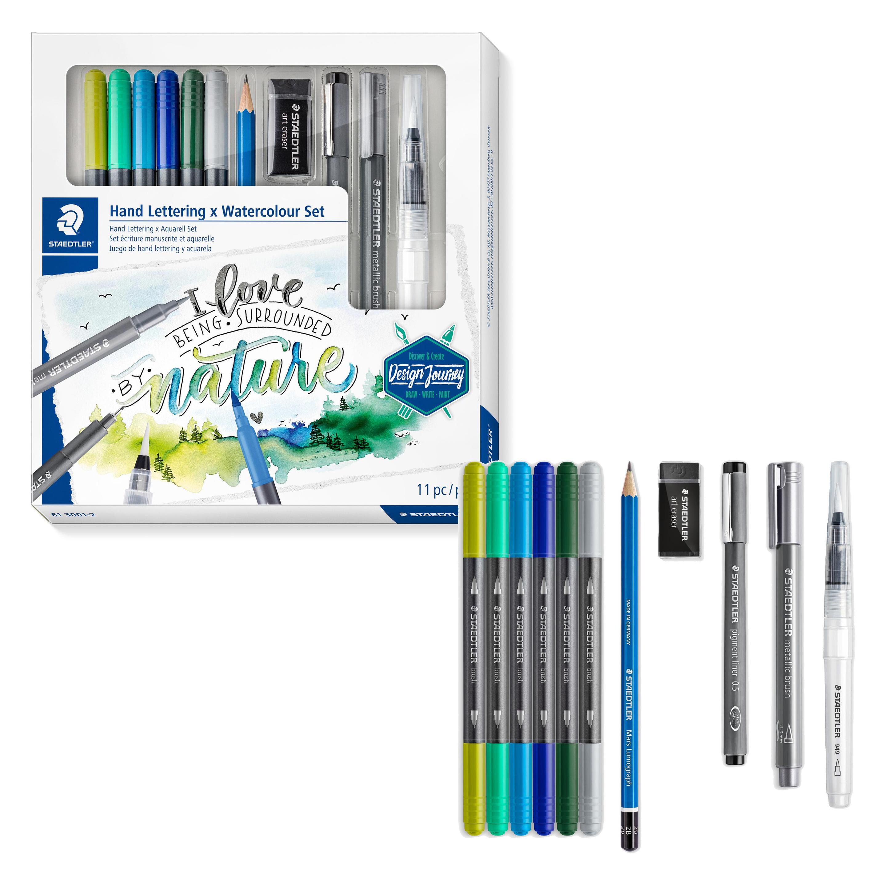 Staedtler Design Journey Handlettering & Aquarell Set (11x) (61 3001-2)