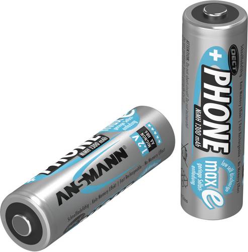 Ansmann DECT maxE HR06 Mignon (AA)-Akku NiMH 1300 mAh 1.2 V 2 St.