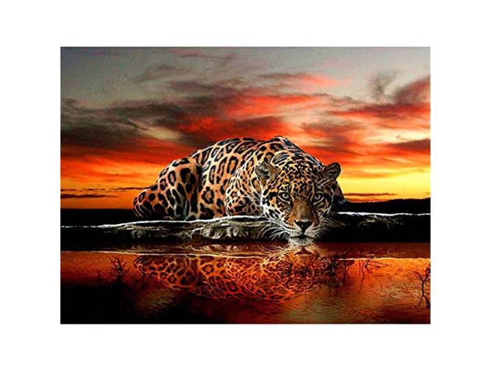 Klassisches Leopard Am Wasser Puzzle - 4000 Teile, Kreatives Und Pädagogisches Puzzle Für Erwachsene Und Kinder - 55.70x34.44 Zoll (141.5 x 87.5cm)