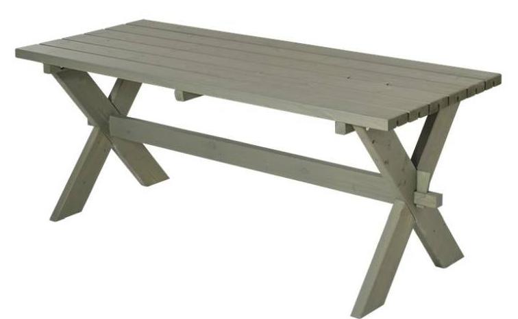 Plus Tisch Nostalgie 178x75x72cm graubraun rechteckig