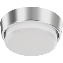 ledscom.de GX53 Lampen-Fassung INEL chrom matt rund 90mm Ø inkl. LED Lampe 10,063W 1038lm warm-weiß