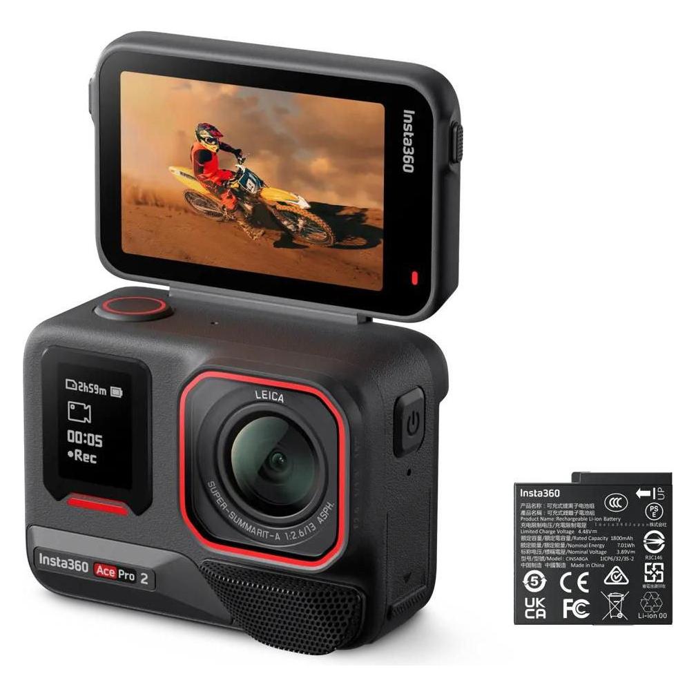 Insta360 Ace Pro 2 Standard Battery Bundle (30p, Bluetooth, WLAN) (CINSBBGA / P.ABG00401)