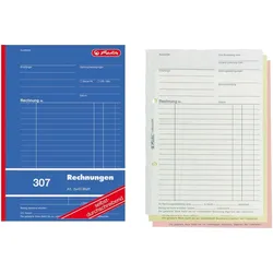 herlitz Formularbuch Rechnung A5 307 3x40 Blatt selbstdurchschreibend