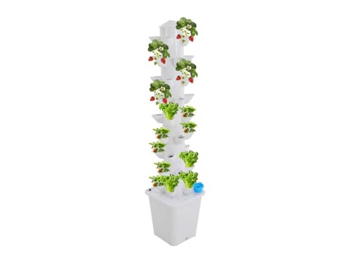 Hydroponic Tower Growing System, Hydroponik Turm Kit mit 10L Wassertank, 9 Etagen 45 Löcher Pflanzturm Hydroponisches Anzuchtsystem für Kräuter, Obst und Gemüse