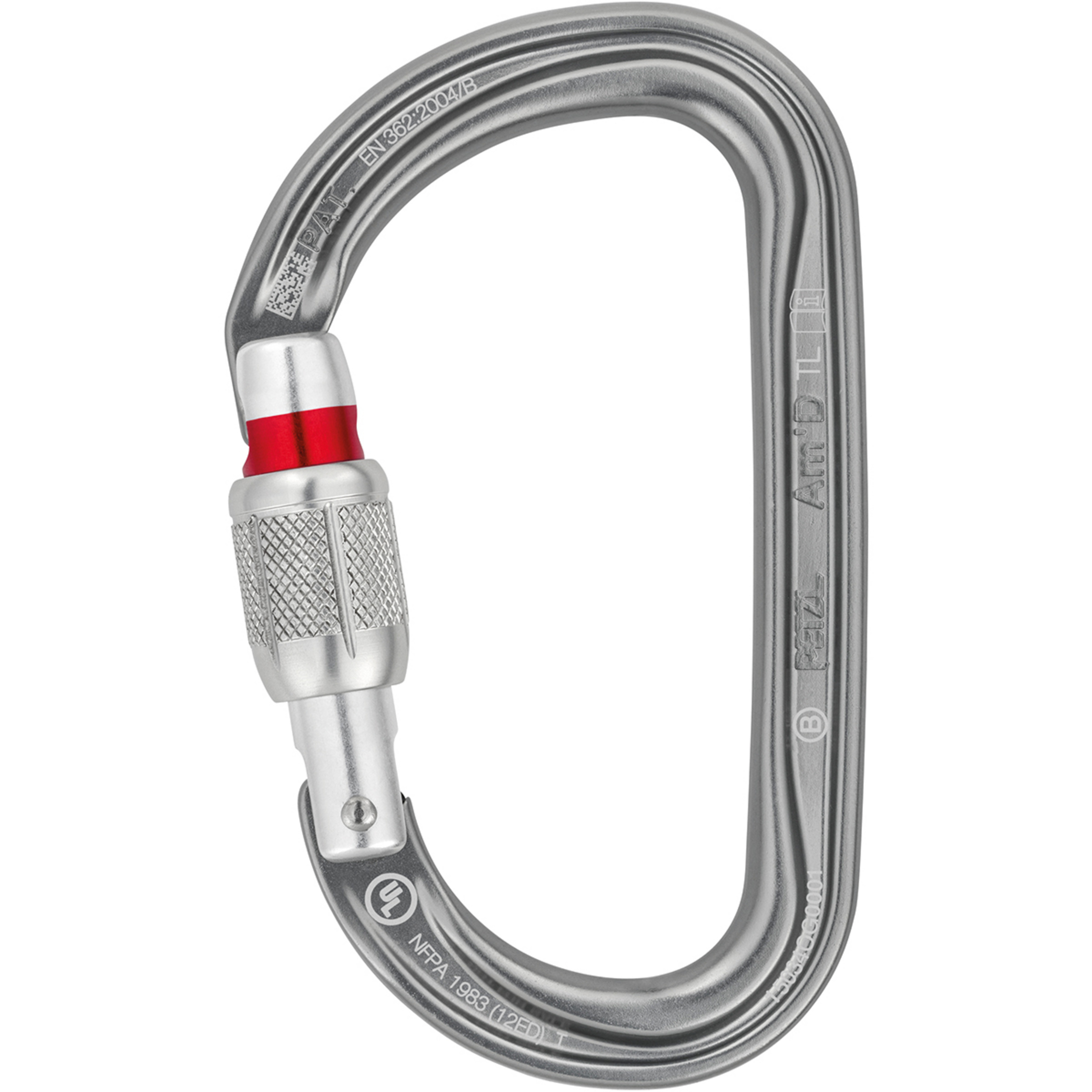 Petzl Am'D Screw-Lock Karabiner Karabiner grau Größe Screw-Lock Alpinklettern