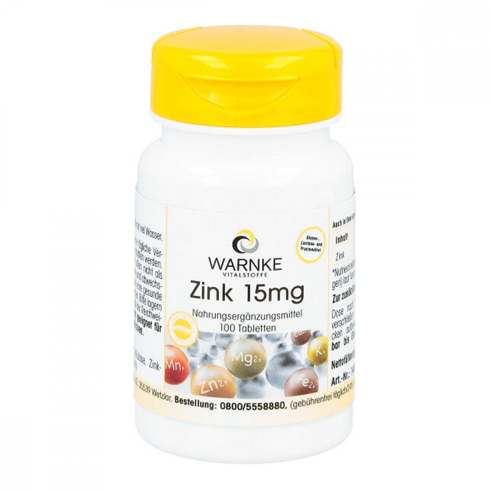 Warnke Vitalstoffe GmbH Zink 15 mg Tabletten 01355188