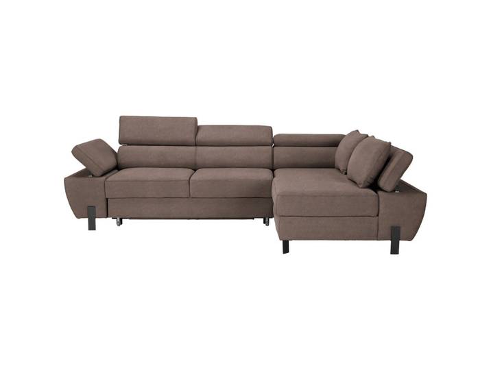 Ecksofa 277/189 cm Taupe Webstoff