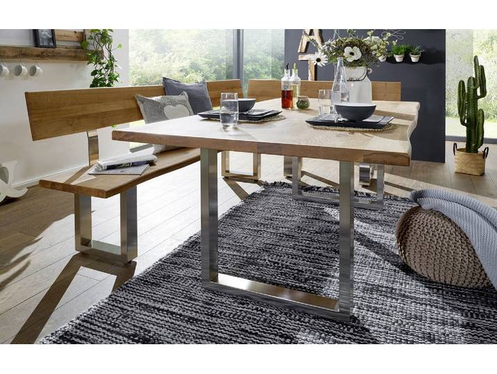 Eckbankgruppe 268x148cm 'Amber II' Wildeiche massiv