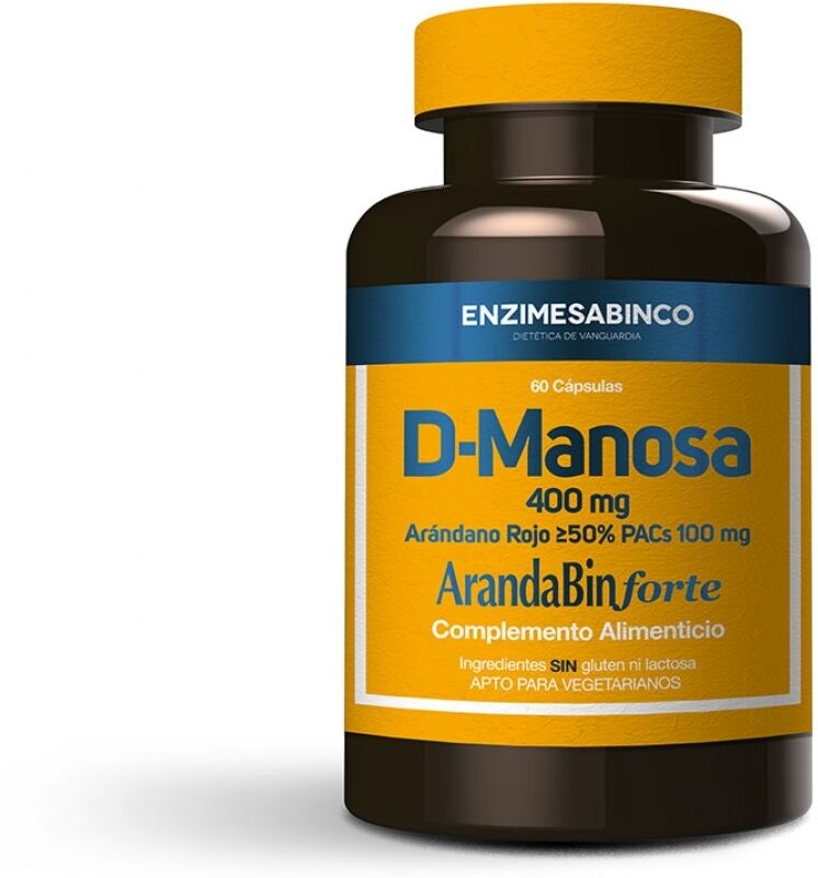 Enzime Sabinco D-Mannose + Cranberry 60 Vegetable Gelatin Capsules
