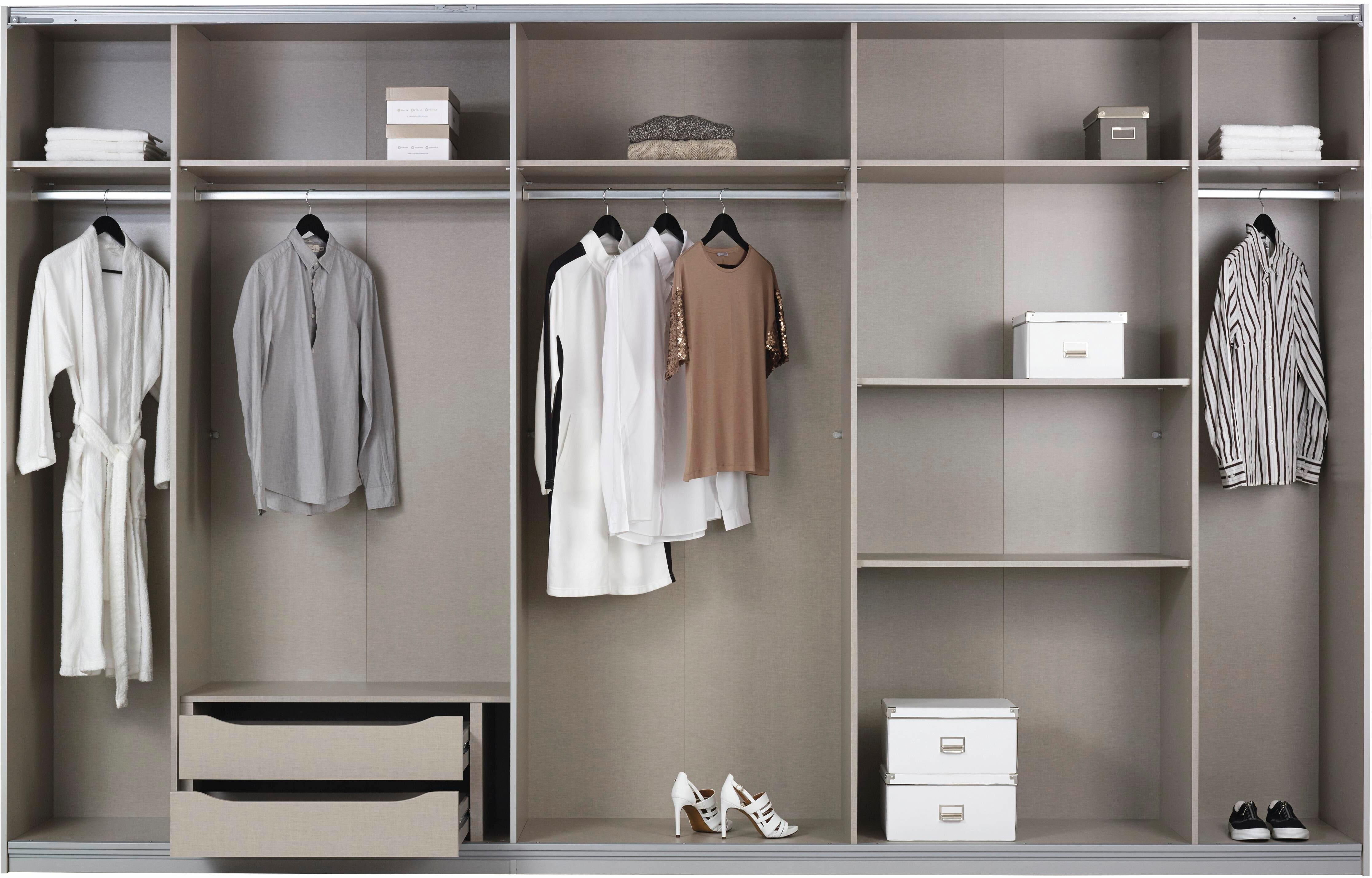 Schwebetürenschrank RAUCH "Kleiderschrank Schrank Garderobe Wäscheschrank Ankleide KULMBACH", weiß, B:360cm H:210cm T:62cm, Holzwerkstoff, Schränke, Schwebetürenschrank, inkl. Schubkasteneinsatz und extra Einlegeböden MADE IN GERMANY
