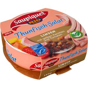 Saupiquet Fischkonserve Thunfisch-Salat, Linsen, MSC zertifiziert, 160 g