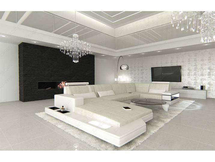 Stoff Wohnlandschaft Messana U-Form