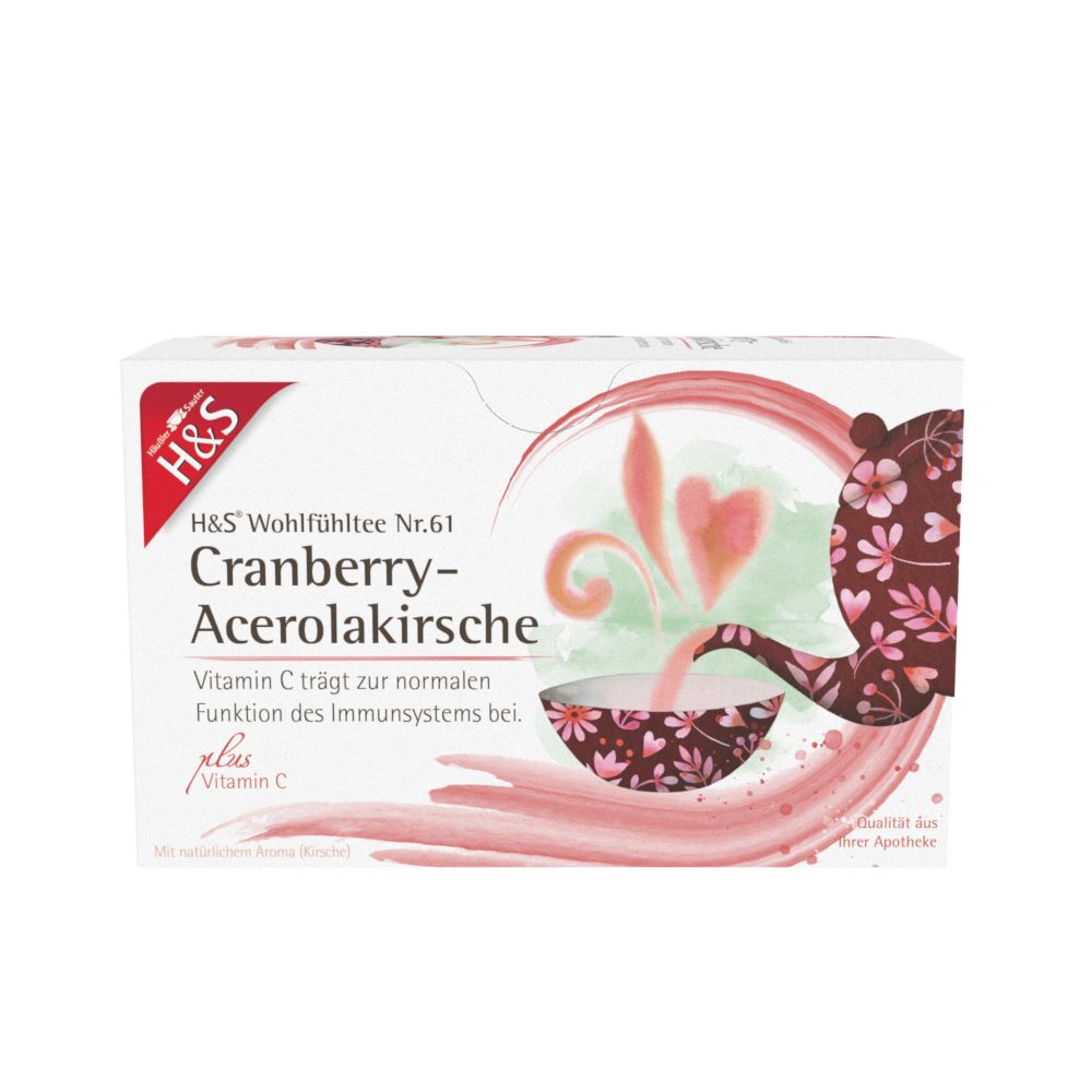 H&S Cranberry-Acerolakirsche mit Vitamin C Fbtl. 20x2,8 g Filterbeutel