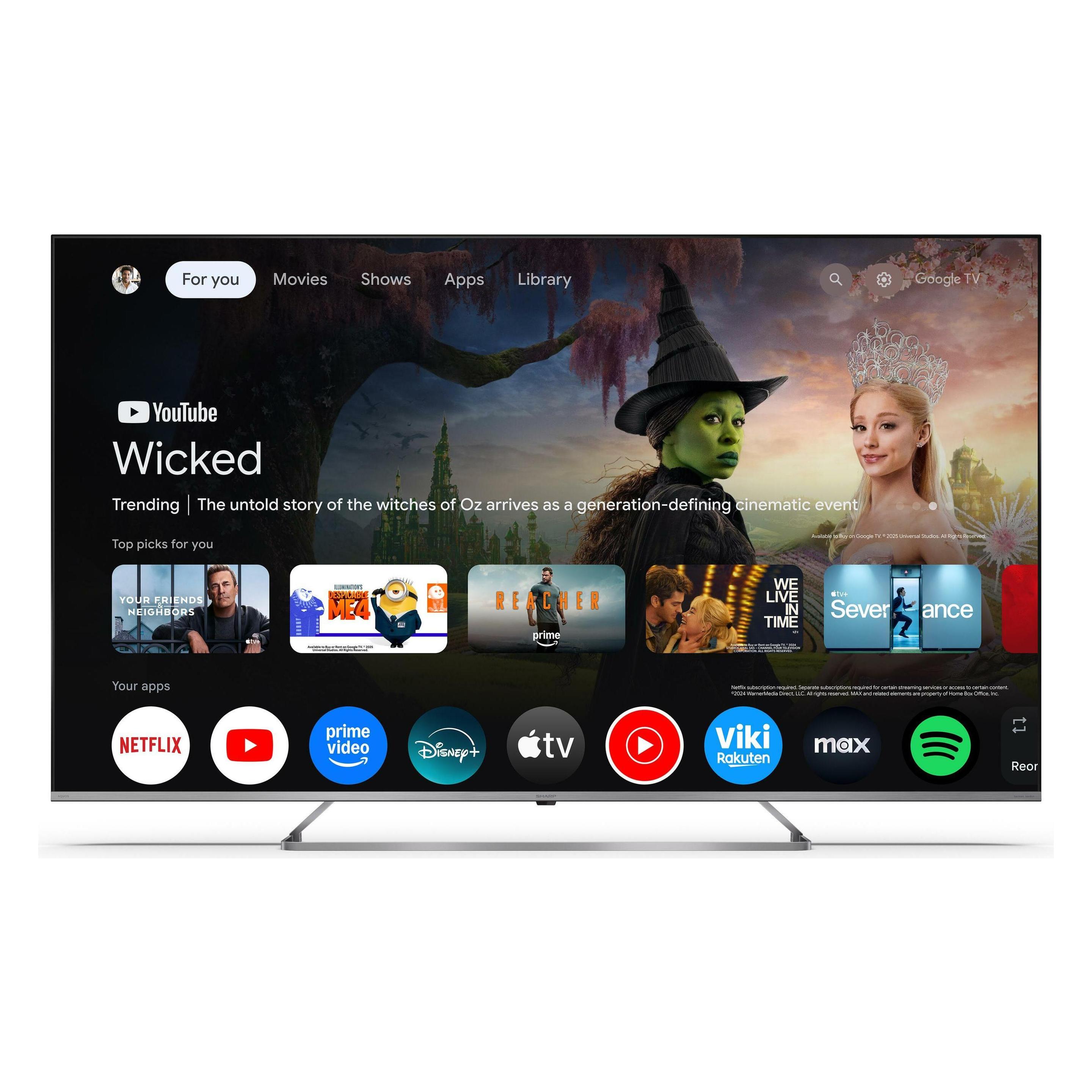Sharp 65 JP7465E QLED Mini LED TV (65", Mini-LED, QLED, 4K, 2025, EU) (65JP7465E)