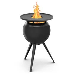höfats MOON 45 All Black Plancha-Grillset mit hohem Fuß