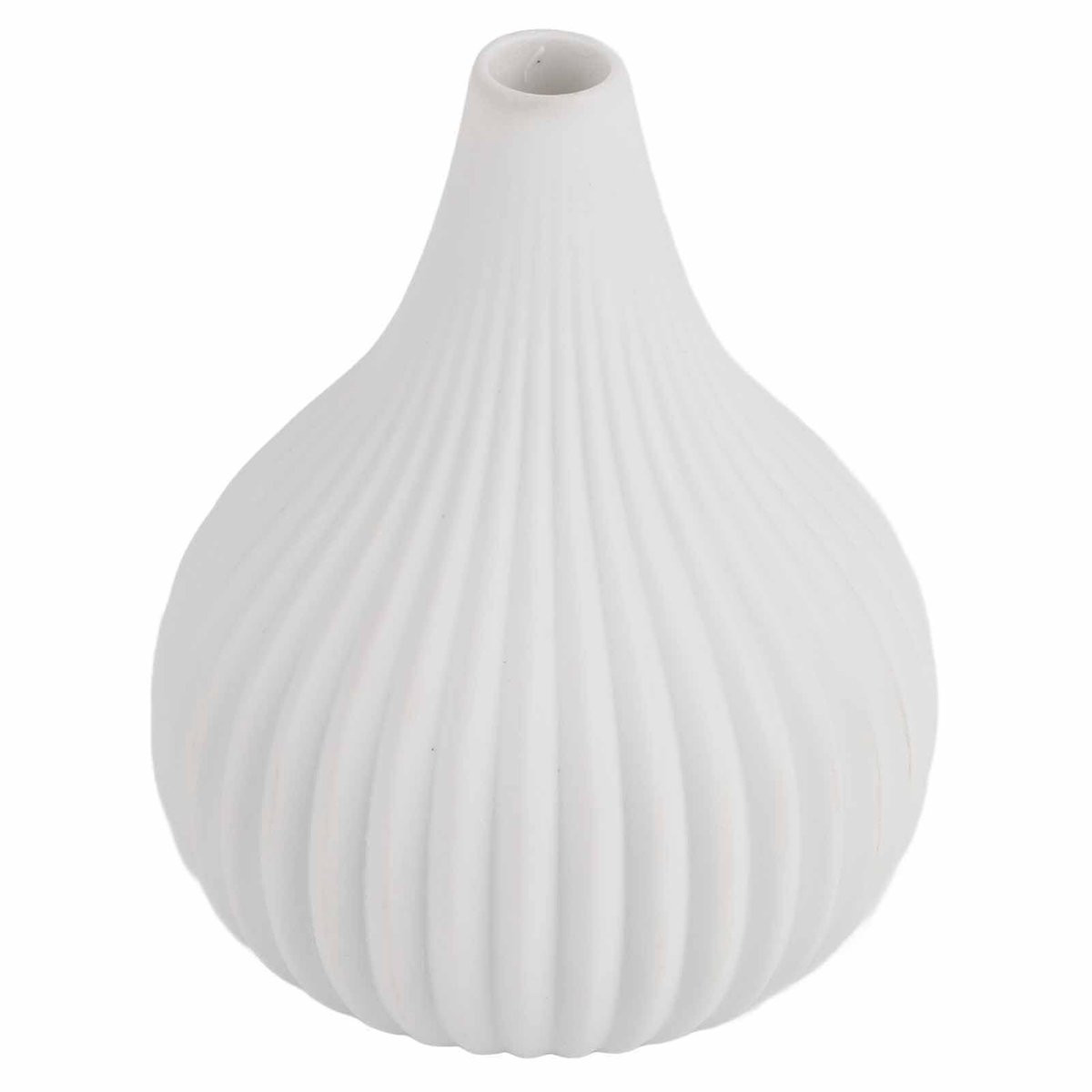 Dailygoods Set van 2 Keramische Bloemenvazen - Geglazuurd Wit