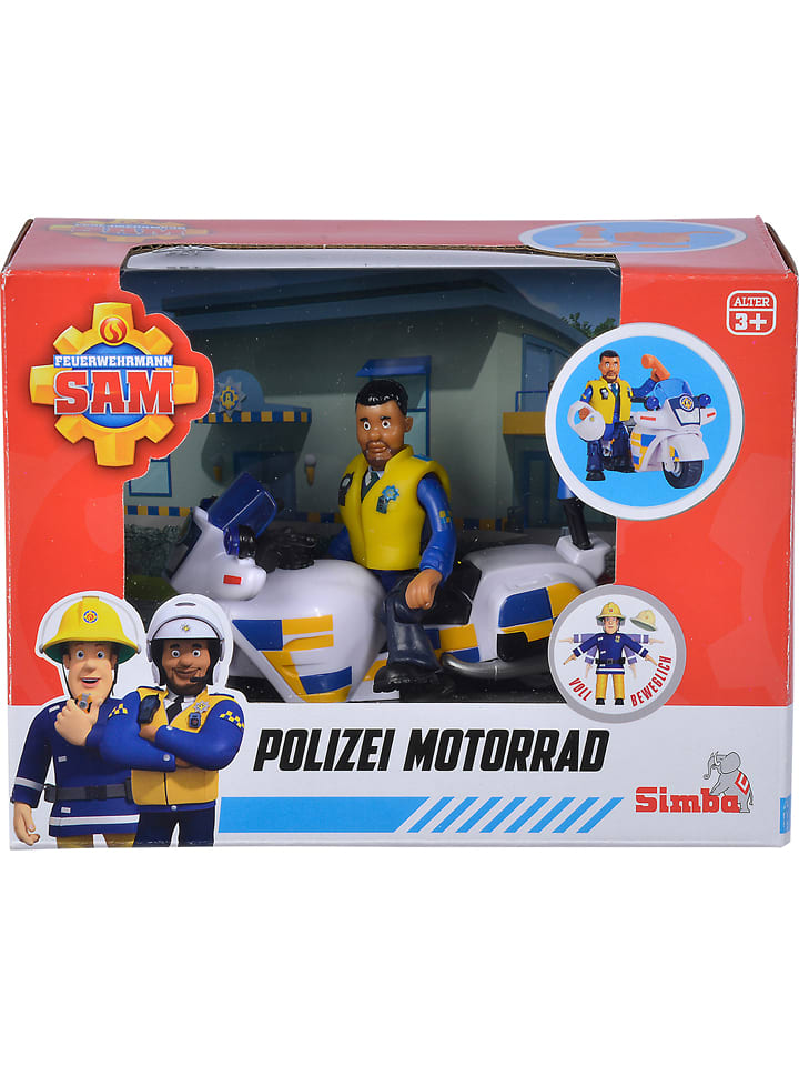 Feuerwehrmann Sam Motorrad "Polizei" - ab 3 Jahren - onesize