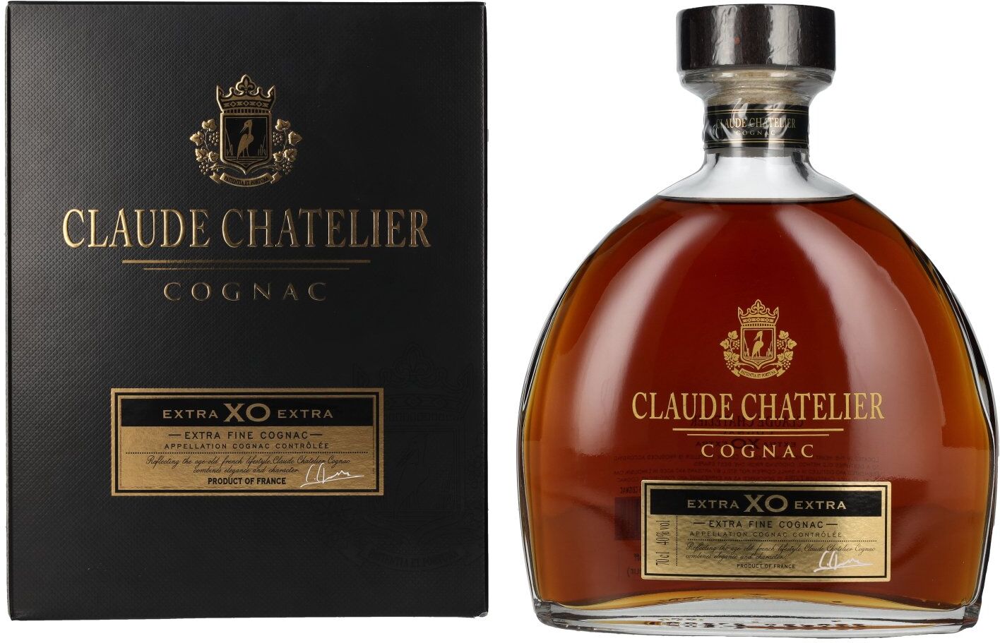 Claude Chatelier Cognac Claude Chatelier Extra XO Extra Fine Cognac 40% Vol. 0,7l in Geschenkbox