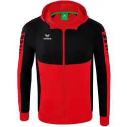 erima Six Wings Trainingsjacke mit Kapuze rot/schwarz 164