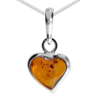 Kette mit Anhänger OSTSEE-SCHMUCK "Ostsee-Schmuck Kette mit Anhänger kleines Herz" Gr. 42, silber, Halsketten, Damen, 42cm, Silber 925 (Sterlingsilber), L: 40