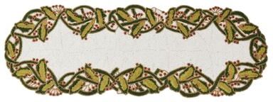 "Saro Lifestyle Winter Wonderland Beaded Runner - 13""x36"""