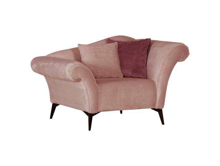 Sessel, Rosa, Dunkelrosa, Metall, Füllung: Polyester, 138x83x85 cm, Stoffauswahl, Wohnzimmer, Sessel, Sessel