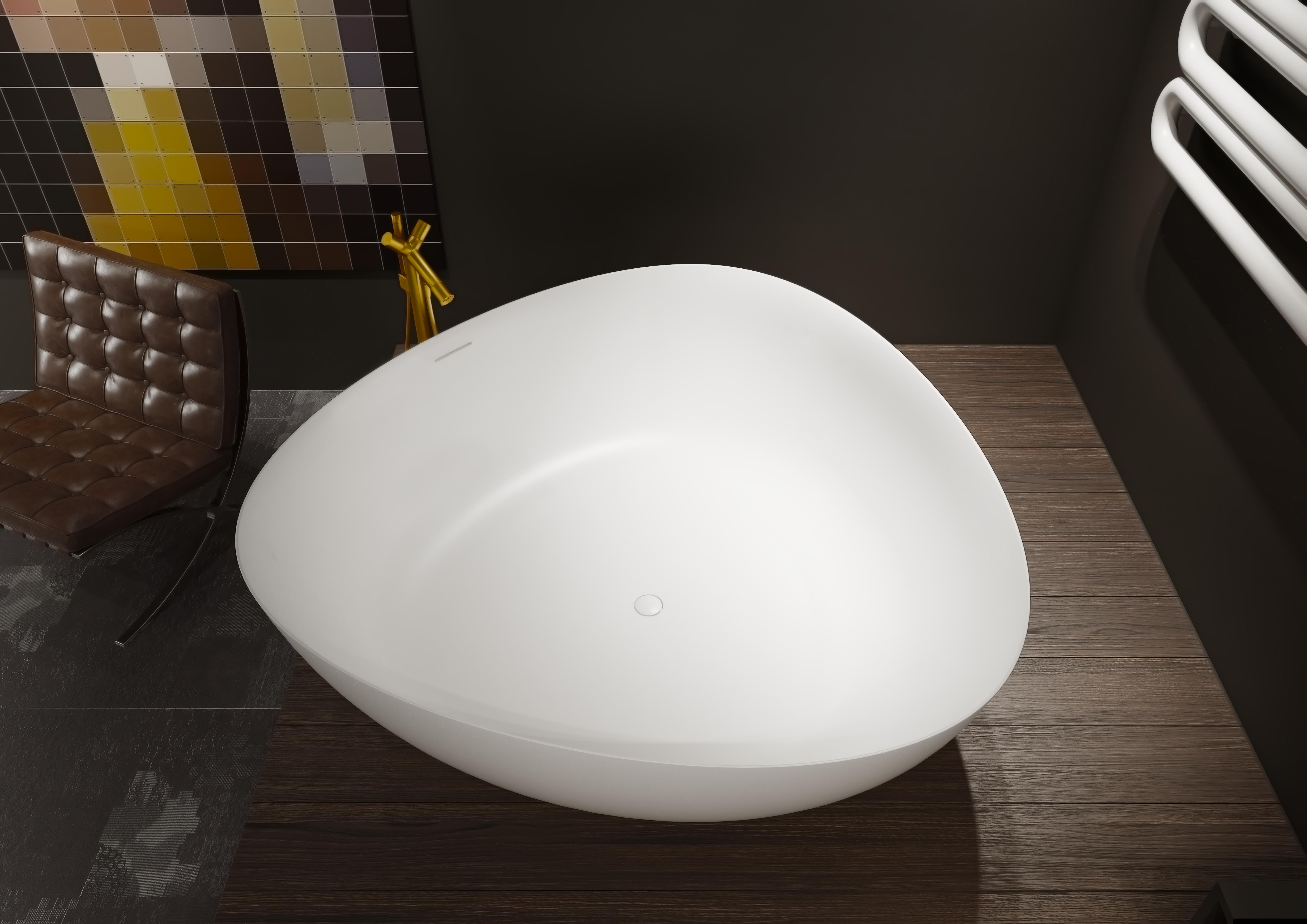 RIHO Oviedo freistehende Badewanne, 2-Sitzer, 160x160x57cm, 504 Liter, B125002F01