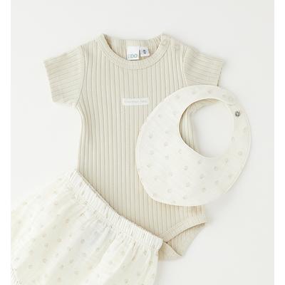 Shorts IDO "BABY GIRL SUMMER SET", Mädchen, Gr. 62, EURO-Größen, beige (cream), 100% Baumwolle, Hosen Shorts