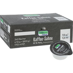 Cuisine Kaffeesahne Noblesse Fettgehalt 10 %, unltrahocherhitzt, je 7,5 g, 240 Tassenportionen