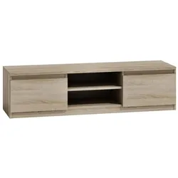 Topeshop, TV Möbel, RTV140 SONOMA TV-Ständer & Entertainment-Center 2 Regale (140 x 40 x 36 cm)